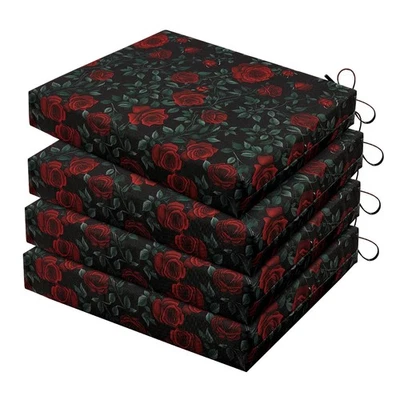 HARBOREST Outdoor Chair Cushions Set of 4, Water Resistant 18.5"x16"x3" (4 Pack) Rose