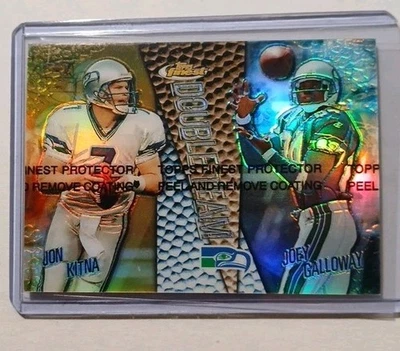 1999 TOPPS FINEST DOUBLE TEAM JON KITNA JOEY GALLOWAY REFRACTOR SEAHAWKS - Image 1 of 2