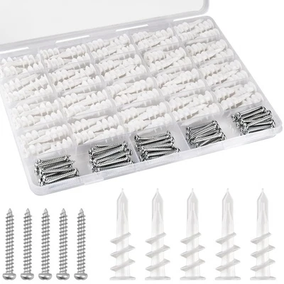 CAEYPOAR 120pcs #8 Self Drilling Drywall Anchors Premium Wall Anchors Drywall...