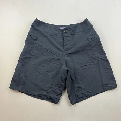 Pantalones Cortos Patagonia Journeyman Para Hombres 32 Negros Carga Ligeros Aire Libre Senderismo Logo Foto 1 de 4