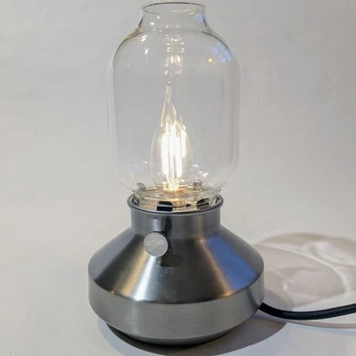 Lámpara de mesa IKEA Tarnaby regulable estilo linterna base inoxidable 905.150.66 Foto 1 de 4