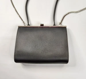 Liz Claiborne Handtasche silber grau klassisch Abendtasche Geldbeutel zwei Riemen - Bild 1 von 14