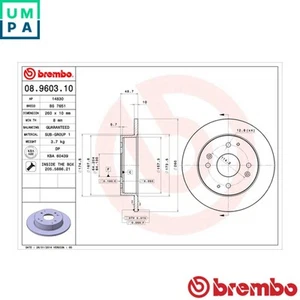 2x BRAKE DISC 08.9603.10 FOR ROVER 600I F 18 A3 1.8L H 23 A3 2.3L F20Z1 2.0L - Picture 1 of 7