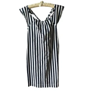 Crewcuts J. Crew Girl’s Dress Size 14 Striped Navy Blue White Nautical Summer - Picture 1 of 5