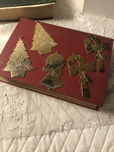 5er Set Gold Metall Gravur Ornamente Bäume Zuckerstangen Engel - Bild 1 von 9