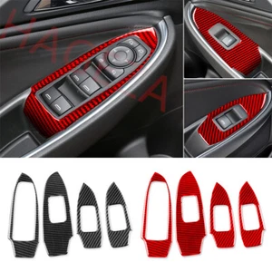 4x Interruptor de elevación de ventana de fibra de carbono botón panel moldura para Chevrolet Malibu 2016-25 - Imagen 1 de 31