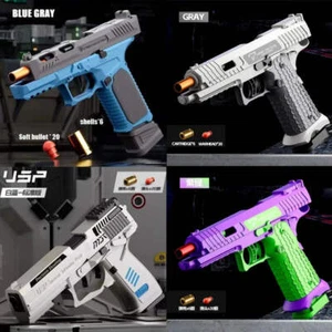 Pistol G17 Soft Bullet Toy Continuous Firing Blowback Guns Shell Ejected Manual - Imagen 1 de 7
