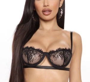 ROMA Confidential Black Lace Bra - 1XL NWOT Very Sexy - Picture 1 of 8