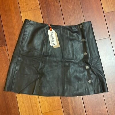 Женская кожаная юбка Superdry большого размера - Изображение 1 из 4