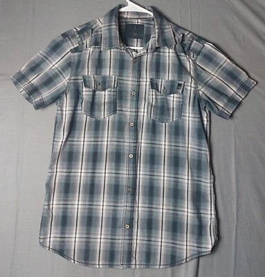 Camisa Buffalo Para Hombres Pequeña Calce Ajustado Marston Vaquero Fecha Noche Clásica Occidental Foto 1 de 4