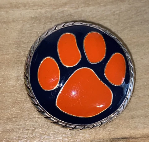 VTG Clemson University Tigers Logo College Brooch Lapel Pin Necklace Slide Cover