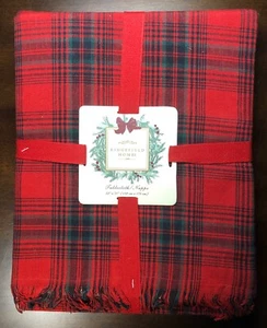 RIDGEFIELD HOME NEW!!! RED Plaid Fabric Tablecloth 52” X 70” Farmhouse - Picture 1 of 6