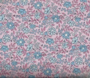 EBTKS III pink blue floral RJR 30s reproduction fabric - Picture 1 of 1