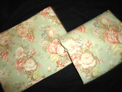 JUEGO DE SÁBANAS DOBLES VINTAGE RALPH LAUREN CHARLOTTE VERDE MARRÓN FLORAL (2P) Foto 1 de 4