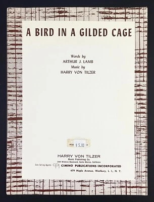 Bird Gilded Cage Maisie 1927 Vtg Sheet Music Piano Vocal Guitar Von Tilzer Lamb - Image 1 of 3