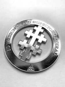 Masonic  Metal Chrome 33rd degree Sovereing inpector General  Auto Car Emblem - Picture 1 of 1