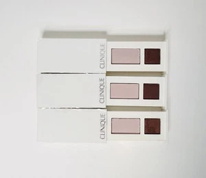 3 Clinique All about Shadow Duo - 17 Seashell Pink / Fawn Satin 4H Bronze - Picture 1 of 2