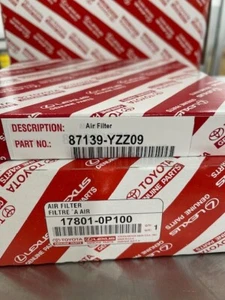 2016-2023 TACOMA 3.5L GENUINE TOYOTA OEM AIR & CABIN FILTER COMBO 0P100 YZZ09 - Picture 1 of 4