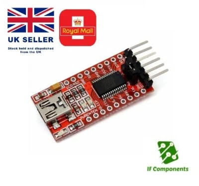 FT232RL FTDI USB to TTL Serial Converter Adapter Module 5V and 3.3V Arduino -UK - Image 1 of 4