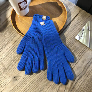 Outdoor Mid-Length Skiing Gloves Split Finger Thick Warm Gloves Pure Color -