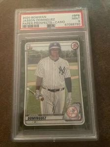 Jasson Dominguez ROOKIE 2020 Bowman CAMO #BP8 🔥 1st Bowman PSA 9 The Martian - Picture 1 of 1