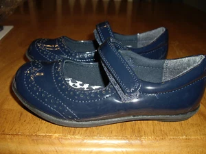 NEW Toddler Girls Size 11 Childrens Place Navy Blue Faux Patent Mary Jane Shoes - Picture 1 of 4