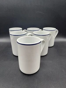 Dansk Bistro Christianshavn Blue Set of 6 Mugs cups - Picture 1 of 7