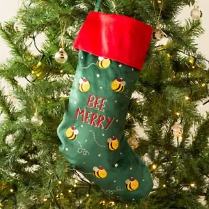 Christmas Stocking Bee Merry | Festive Gift Festive Decoration - Picture 1 of 6