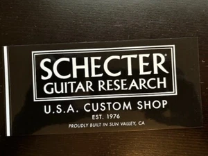 Schecter Guitar Research Vinyl Sticker Logo Guitars Bass 6.5X3.5 - Picture 1 of 1