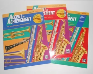 ACCENT on ACHIEVEMENT Books for Clarinet Books 1, 2, 3 with CDs - Picture 1 of 9