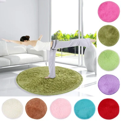 Machine Washable Circular Round Carpet Circles Anti Slip Floor Rugs Mat Pad - Image 1 of 4