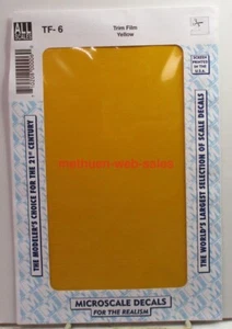 Microscale Decals~TF-6~N/HO/O~Trim Film~Yellow~ - Picture 1 of 1