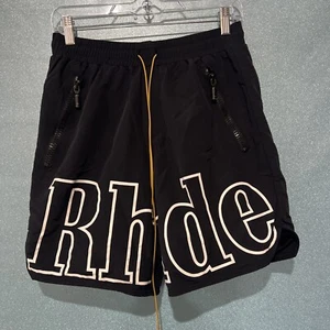 Rhude Logo Shorts Black Small Mens - Picture 1 of 7