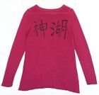 Gudrun Sjoden Divine Lake Pink Knit Silk Cotton Sweater Size S/M