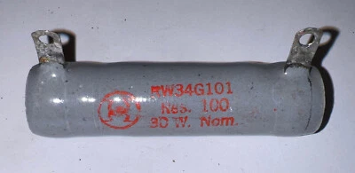 100 Ohm 30 Watt fixed wire wound resistors by H&H RW34G101