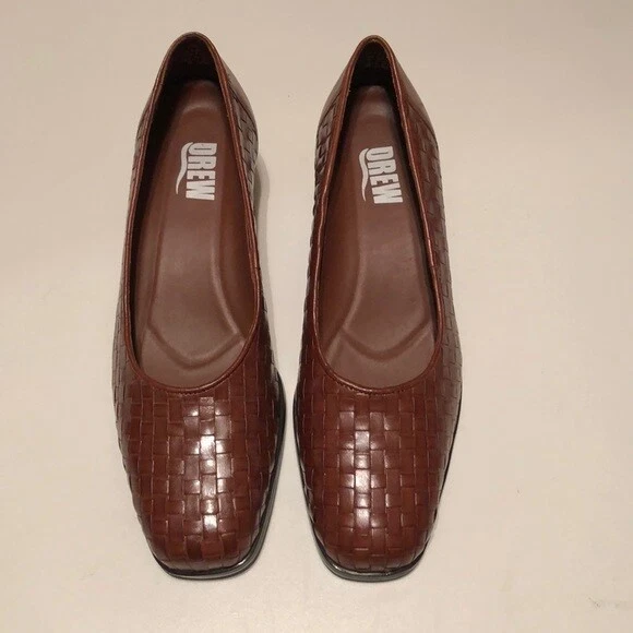 NIB DREW "LUCY" WOMENS 1.5" HEELS PUMPS SHOES COGNAC 12M - Image 1 of 1