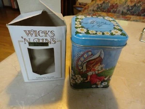 New VTG Wicks 'N Tins Memories Collectible Tin LILY OF THE VALLEY Candle - Picture 1 of 5