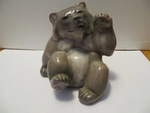 RARE 1946 Royal Copenhagen Brown Bear Figurine 2842 Denmark Artist dr? Paw Raise - Picture 1 of 11