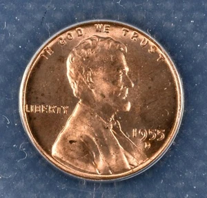 Centavo Lincoln 1955 D Anacs MS65 RD - Imagen 1 de 3