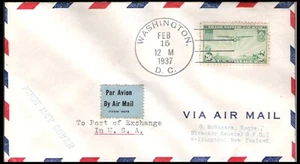 US POSTAGE TRANS PACIFIC AIRMAIL 20c FDC (JF-F) - Picture 1 of 1
