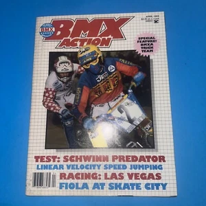 BMX ACTION MAGAZINE APRIL 1983-SCHWIN PREDATOR-SPEED JUMPING-TRICK TEAM - Picture 1 of 9
