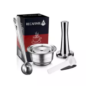 Edelstahl nachfüllbar für Nespresso Vertuo Kaffeepads Kapsel 230ML Filter - Bild 1 von 8