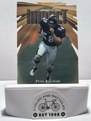 Peter Boulware 1997 TOPPS FINEST Gold Impact Rare DIE CUT Card Ravens FSU - Image 1 of 4