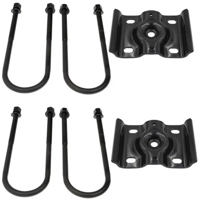 Perno en U de resorte de eje trasero con soporte de placa para 99-10 Ford F-250 F-350 Super Duty Foto 1 de 4