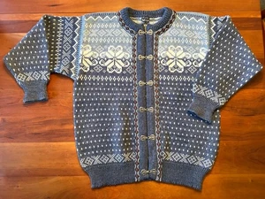 Dale of Norway Wool Sweater Women's XL 46 Blue Fair Isle - Picture 1 of 4