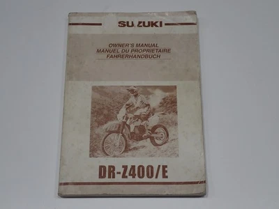 SUZUKI DR-Z400/E OWNER'S MANUAL MANUEL DU PROPRIETAIRE 2000 - Immagine 1 di 4