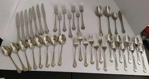 41 Pcs Set Lot Oneida Community MARQUETTE Stainless Flatware Forks Spoon Knives - Picture 1 of 11
