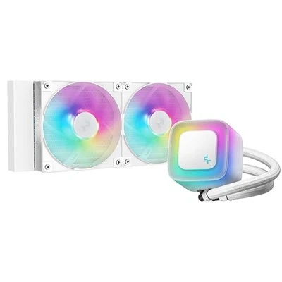 Deepcool Le240 V2 White 240Mm Liquid Cpu Cooler Dual 120Mm Argb Fans Anti-Leak T - Image 1 of 1