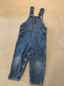 OshKosh Overalls Size 3T Blue Jean Denim Youth - Picture 1 of 9