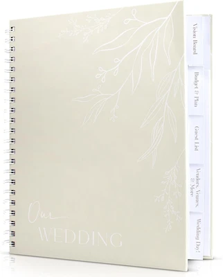 Elegante planificador y organizador de bodas minimalista - Regalo perfecto para parejas Foto 1 de 4